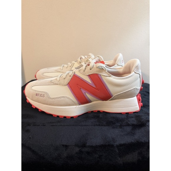 New Balance 327 Shoes FIGS Men\'s 9.5 Women\'s 11 Orange White NIB main image 12